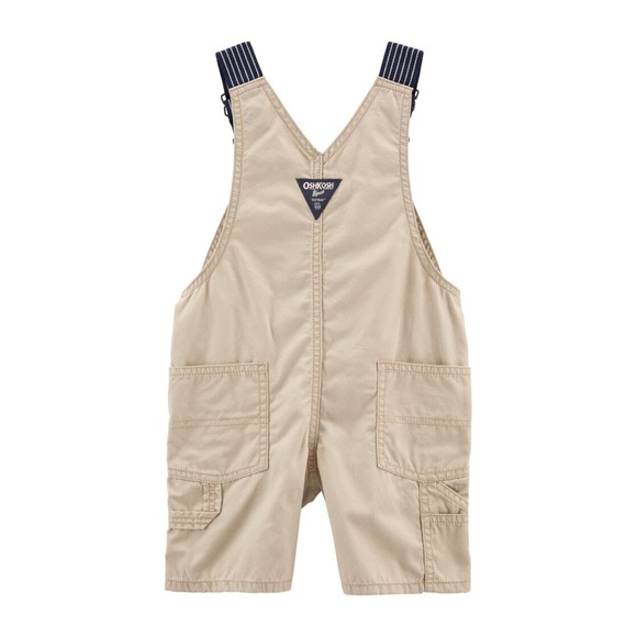 New Oshkosh Bgosh Baby Canvas Webstrap Shortall Size 9 months - Picture 2 of 4